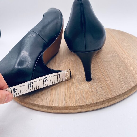 Cole Haan Heels Womens 8.5 Black Leather Classic Pumps Old Money - Picture 9 of 12